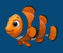 Fish matte preview against a solid blue diagnostic background