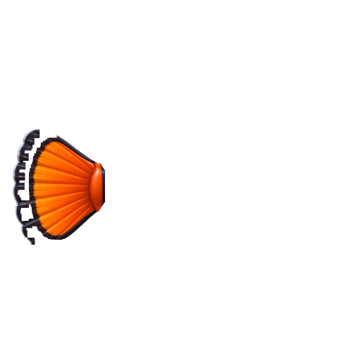 Isolated orange clownfish tail on a transparent registration canvas