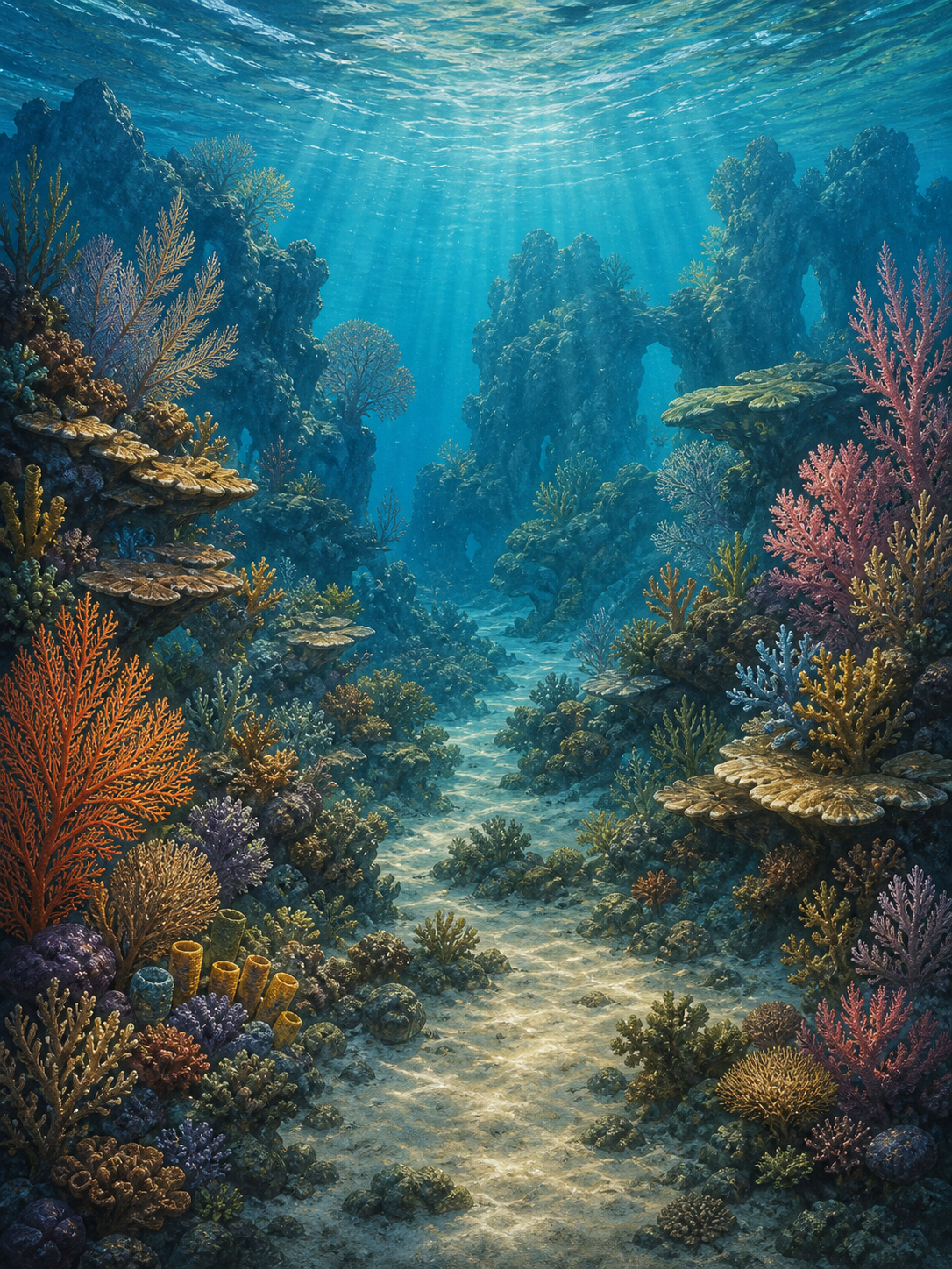 Portrait Coral Triangle reef poster background
