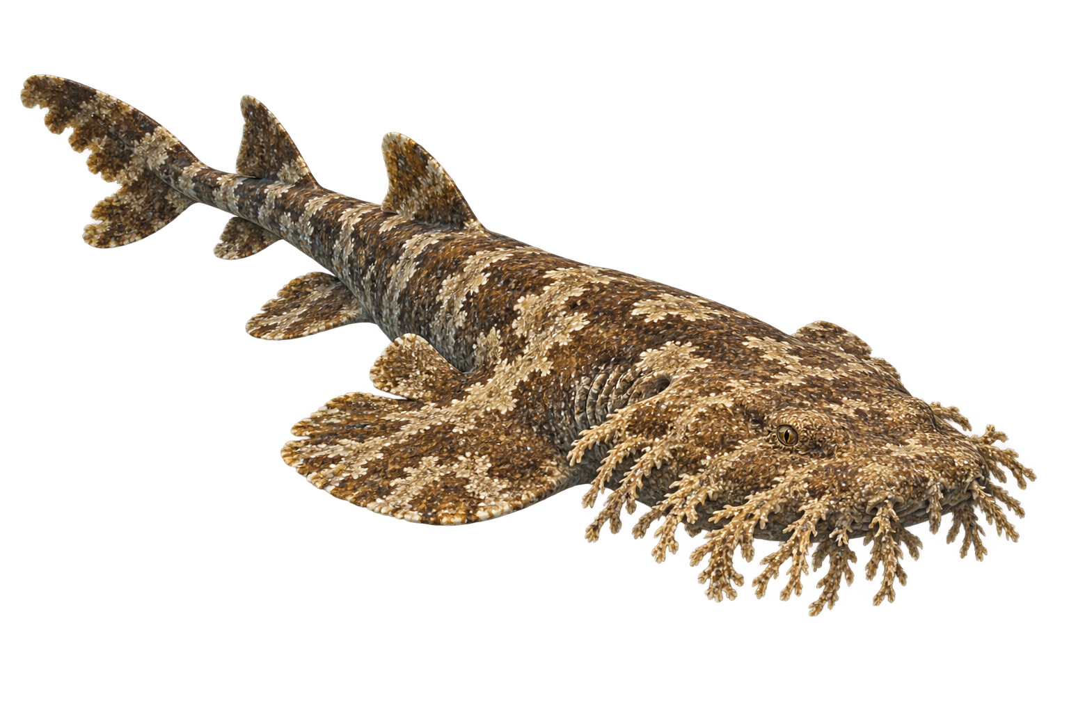 Realistic wobbegong shark sticker