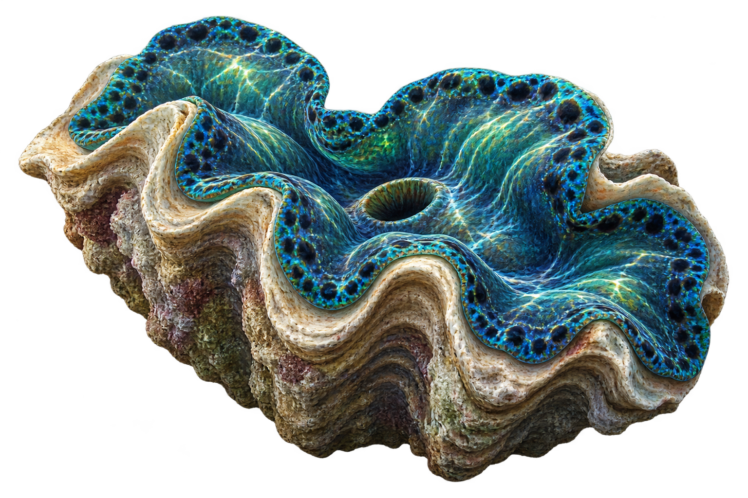 Realistic giant clam sticker