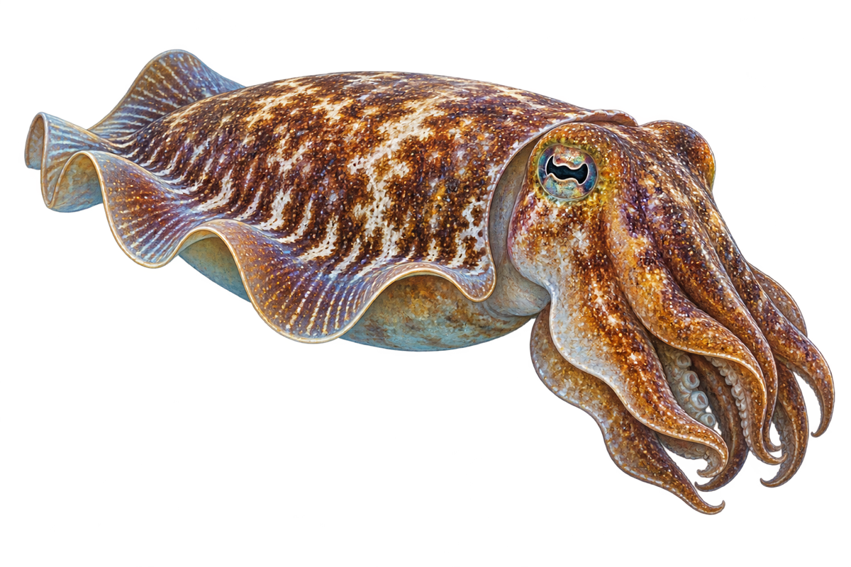 Optimized realistic broadclub cuttlefish sticker