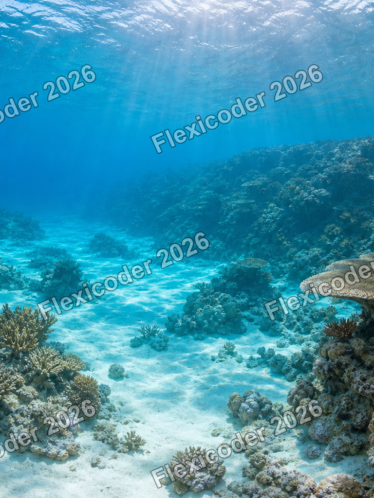 Portrait underwater reef poster background for the Great Barrier Reef collection
