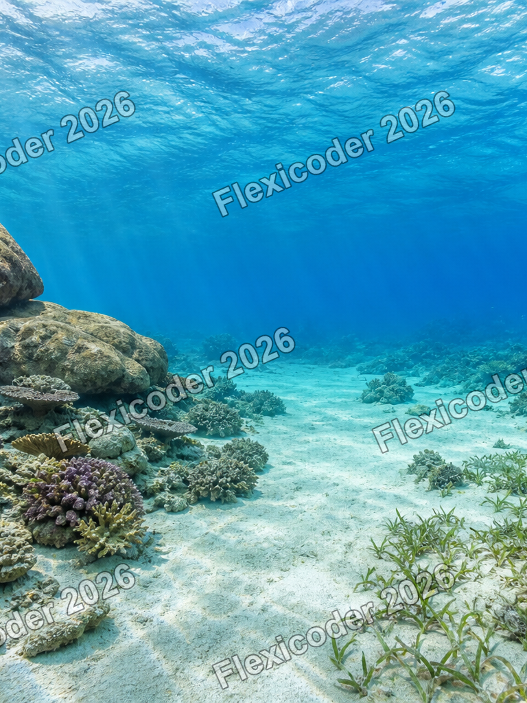 Portrait underwater reef poster background for the Indian Ocean collection