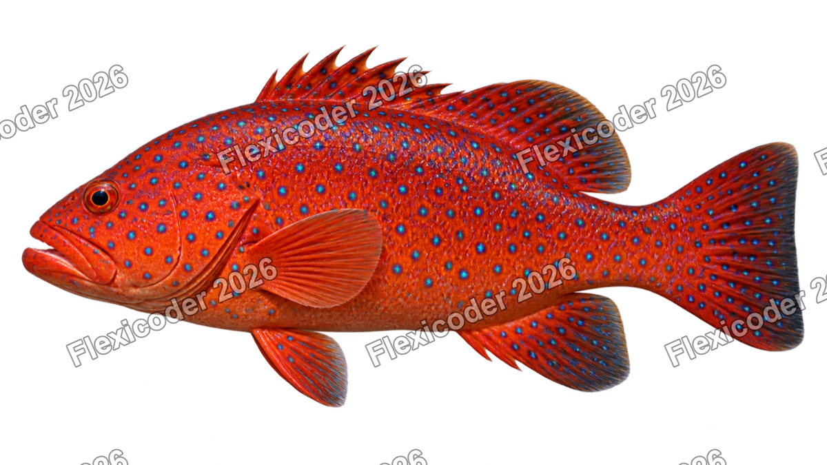 Transparent production sticker artwork of Coral Trout for the Great Barrier Reef collection
