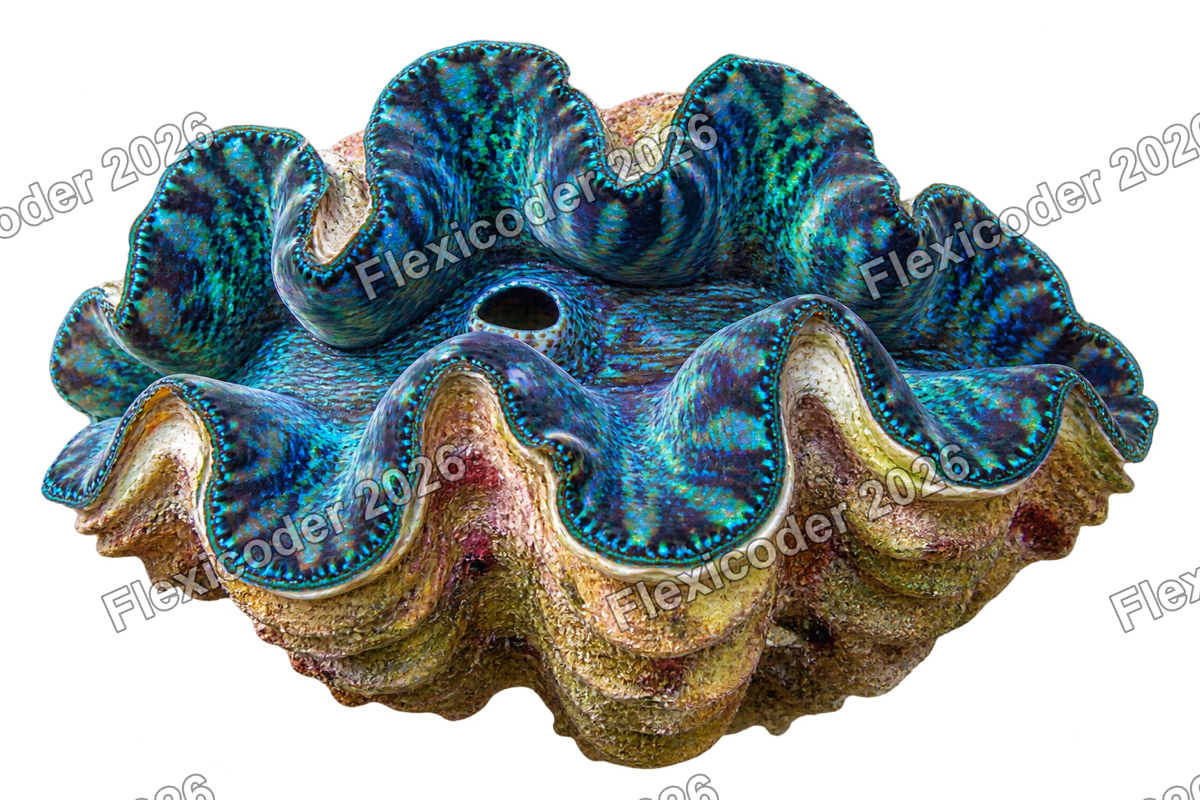 Transparent production sticker artwork of Giant Clam for the Great Barrier Reef collection