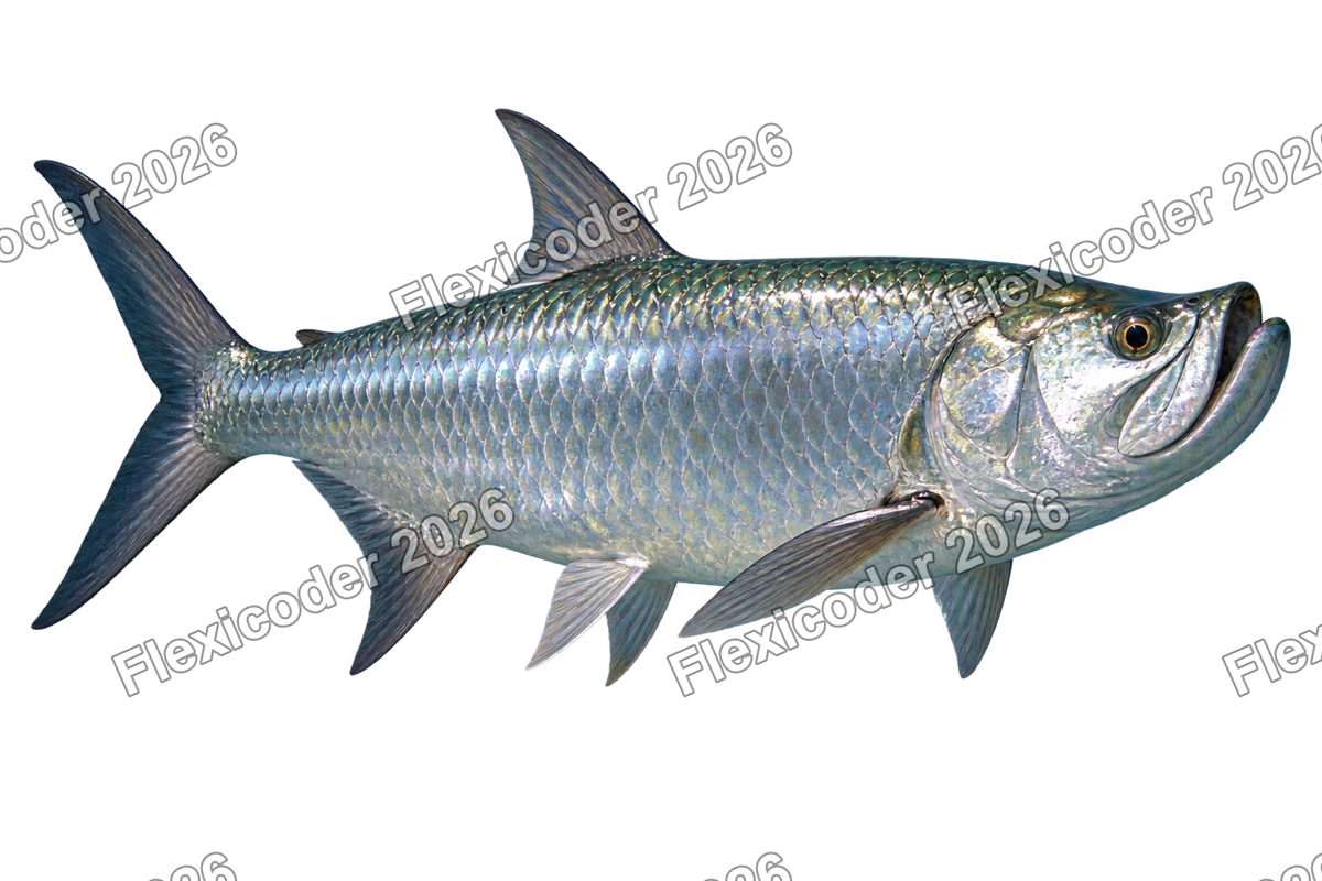 Transparent production sticker artwork of Tarpon for the Caribbean collection