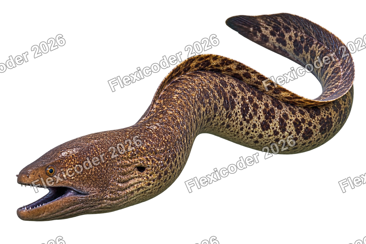 Transparent production sticker artwork of Giant Moray for the Indian Ocean collection