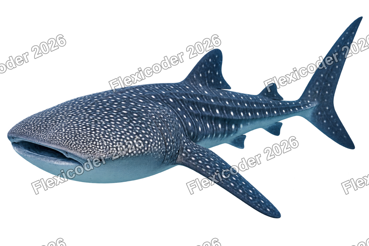 Transparent production sticker artwork of Whale Shark for the Indian Ocean collection