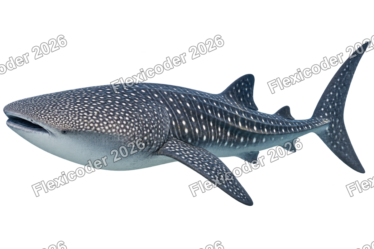 Transparent production sticker artwork of Whale Shark for the Mesoamerican Barrier Reef collection
