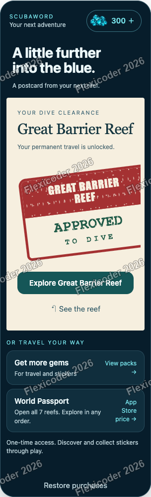 Approved reef stamp isolated for visual checking