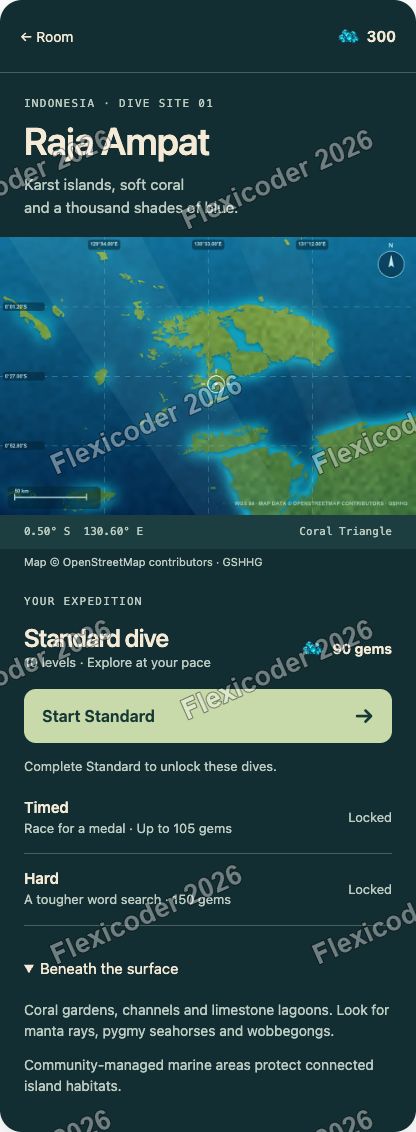 Dark instrument-style dive briefing