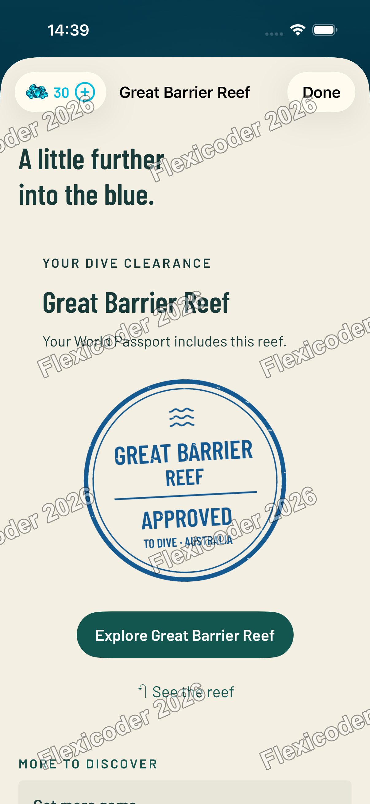 Great Barrier Reef approval stamp