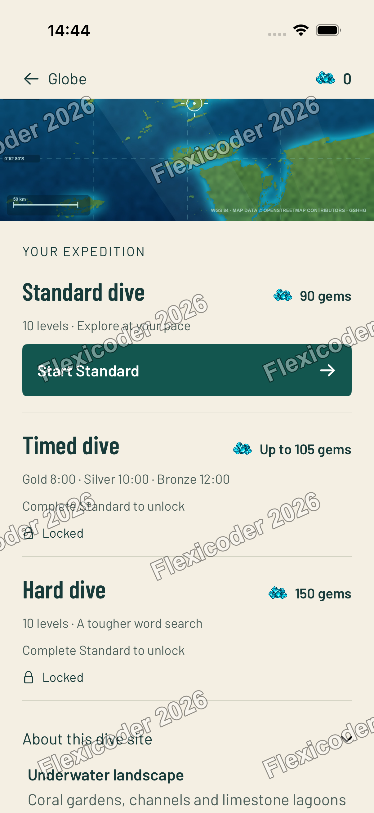 Native briefing with site facts expanded